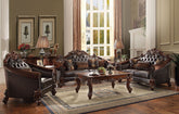 Vendome II Two Tone Dark Brown PU & Cherry Sofa Model 53130 By ACME Furniture
